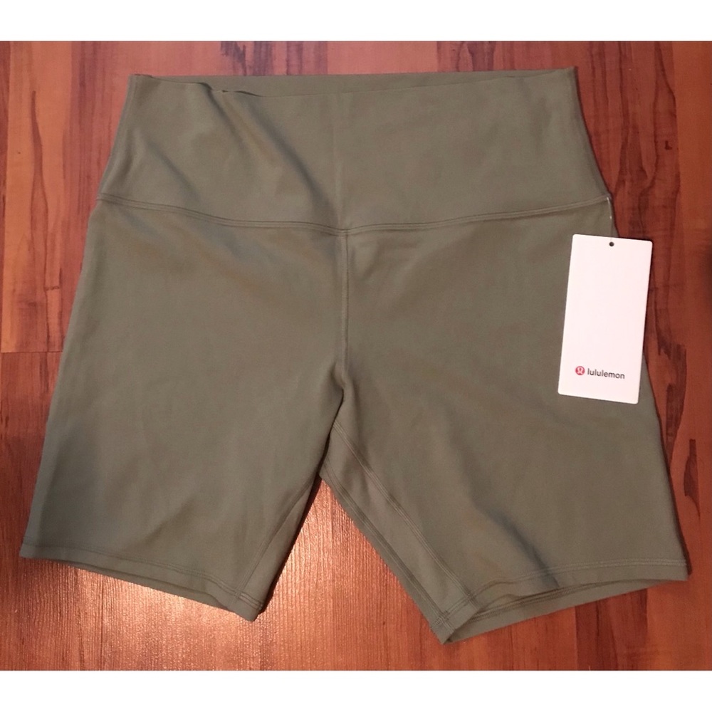 lululemon rosemary green 8” align biker shorts 14 - Picture 2 of 5